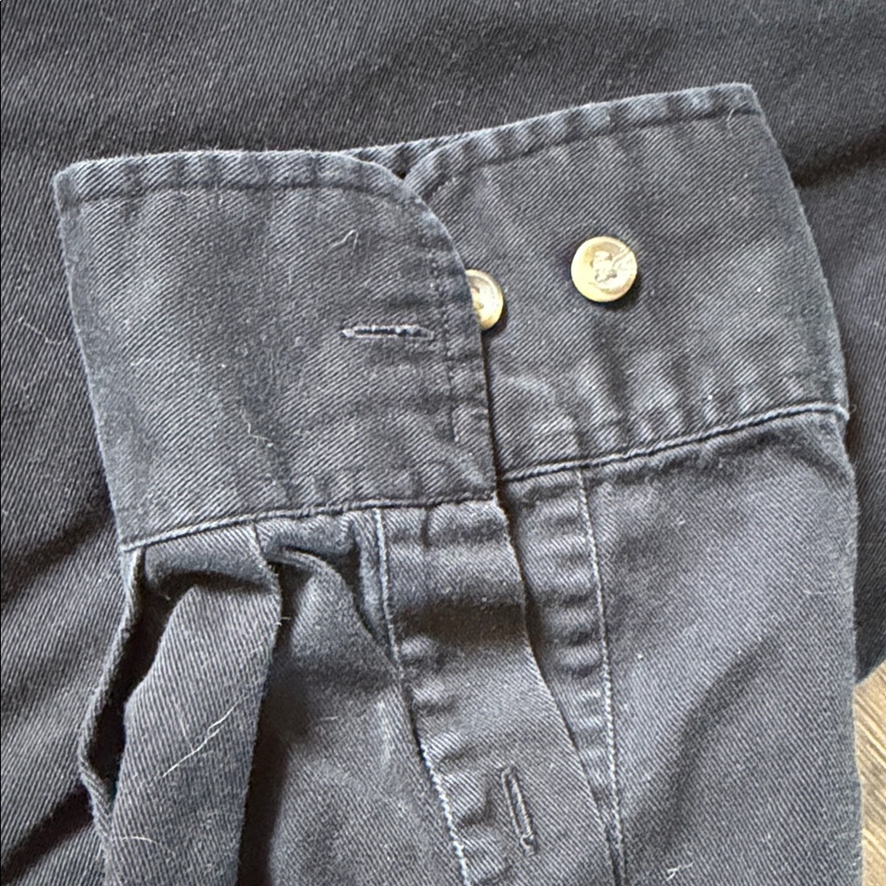 Basic Editions Men's Black Casual Button-Down Shirt - Picture 3 of 5
